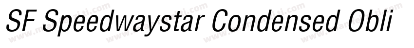 SF Speedwaystar Condensed Oblique字体转换